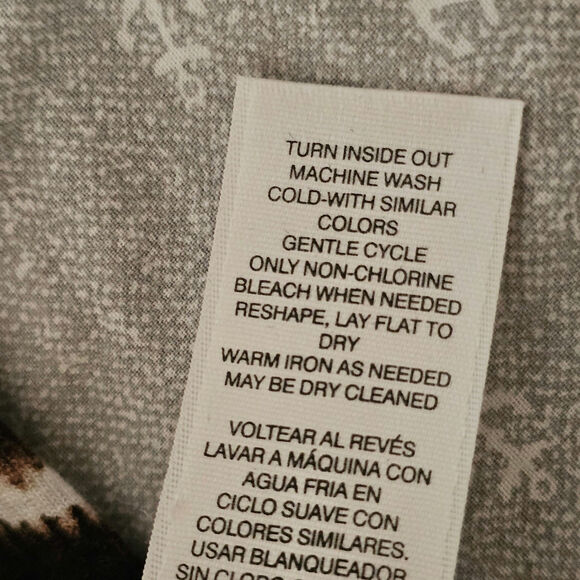 Chicos Large Womens Zebra Bohemian Tie Side Top Boho Chic Animal Print Size 3 - Picture 9 of 11